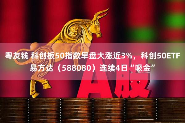 粤友钱 科创板50指数早盘大涨近3%，科创50ETF易方达（588080）连续4日“吸金”